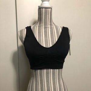 Black bra with built in pads one size fits all